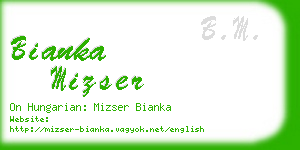 bianka mizser business card